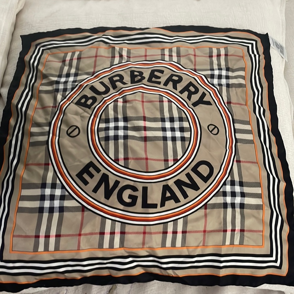 Montage Print Silk Small Square Scarf